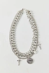 Urban Outfitters Memphis Ball Bead Layered Necklace In Silver, Men's At  In Silver