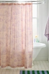Urban Outfitters Mermaid Toile Patterned Shower Curtain In Pink At
