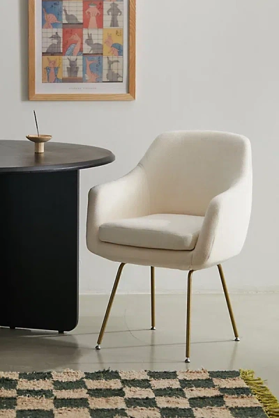 Urban Outfitters Merritt Upholstered Dining Chair In Ivory At