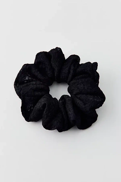 Urban Outfitters Mesh Lace Scrunchie In Black, Women's At