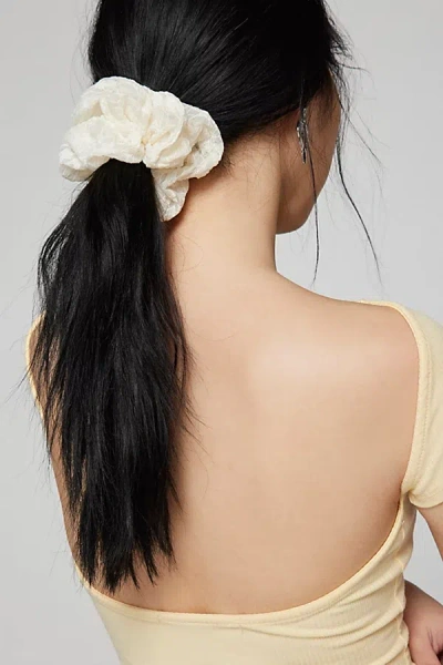 Urban Outfitters Mesh Lace Scrunchie In Ivory Combo, Women's At  In White
