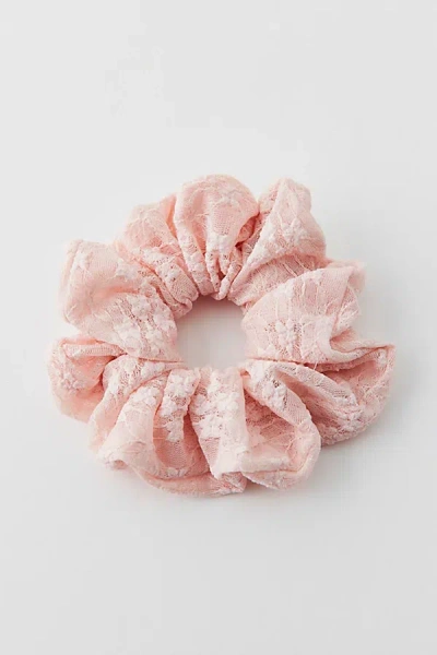 Urban Outfitters Mesh Lace Scrunchie In Pink, Women's At
