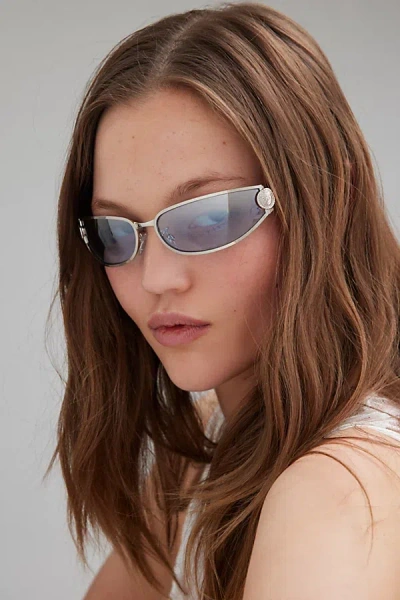 Urban Outfitters Metal Coin Readers In Silver, Women's At