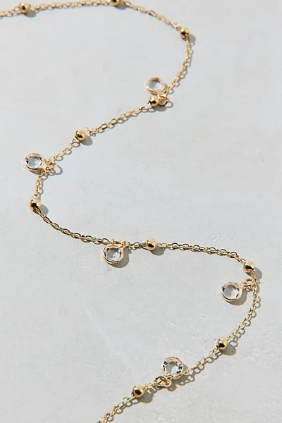 Urban Outfitters Midnight Meteor Rhinestone Charm Belly Chain In Gold, Women's At  In Gray