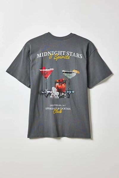 Urban Outfitters Midnight Stars Speakeasy Graphic Tee In Charcoal, Men's At