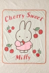 Urban Outfitters Miffy Cherry Sweet Plush Throw Blanket In White At
