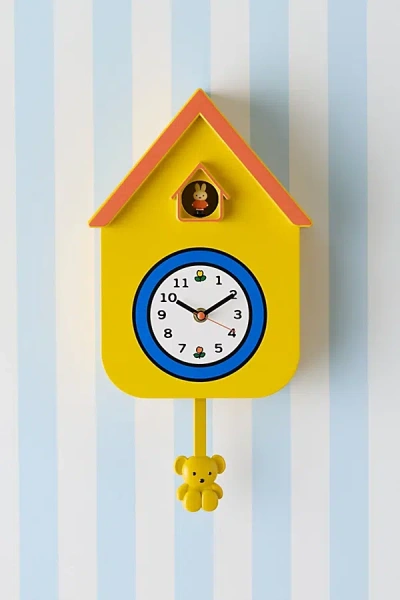 Urban Outfitters Miffy Cuckoo Wall Clock In Yellow At