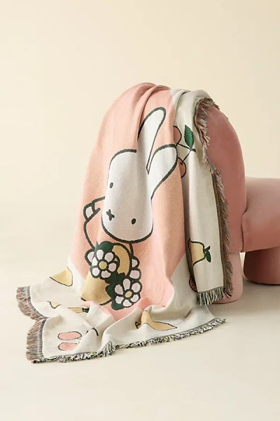 Urban Outfitters Miffy Fruit & Flowers Tapestry Throw Blanket In Assorted At  In Pink