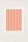 Urban Outfitters Miho Baby Orange Stripe Art Print At  In Red