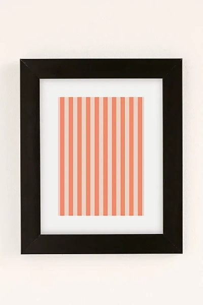 Urban Outfitters Miho Baby Orange Stripe Art Print In Modern Black At