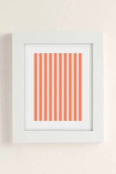Urban Outfitters Miho Baby Orange Stripe Art Print In Modern White At