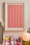 Urban Outfitters Miho Baby Orange Stripe Art Print In White Wood Frame At