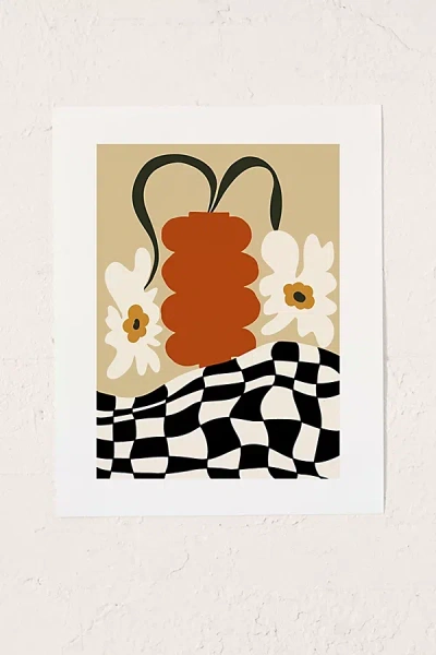 Urban Outfitters Miho Vintage Matisse Floral Check Art Print At  In White