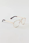 Urban Outfitters Mike Aviator Blue Light Glasses In Clear, Men's At  In Transparent