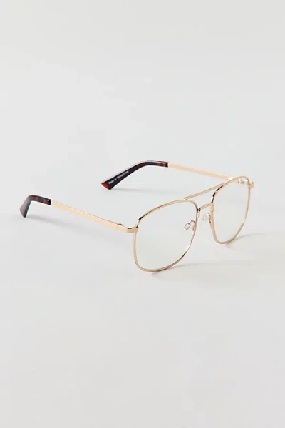 Urban Outfitters Mike Aviator Blue Light Glasses In Clear, Men's At  In Transparent