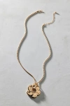 Urban Outfitters Milan Metal Pendant Necklace In Gold Molten Flower, Women's At