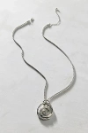 Urban Outfitters Milan Metal Pendant Necklace In Silver Swirl, Women's At