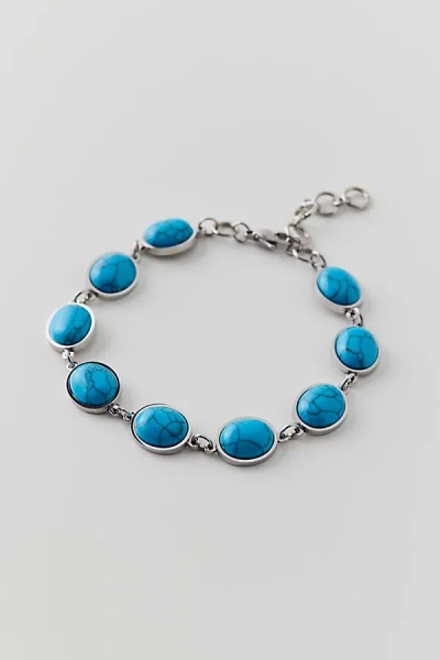 Urban Outfitters Milo Turquoise Bracelet In Silver, Men's At  In Blue