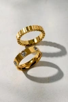 Urban Outfitters Milo Waterproof Ring Set In Gold, Men's At