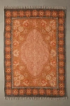 Urban Outfitters Minerva Floral Digital Printed Chenille Rug In Gold At  In Orange