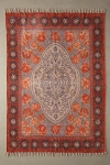 Urban Outfitters Minerva Floral Digital Printed Chenille Rug In Ink Blue At  In Brown