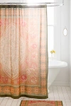 Urban Outfitters Minerva Floral Patterned Shower Curtain In Green At  In Multi