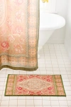 Urban Outfitters Minerva Floral Plush Printed Bath Mat In Green At  In Multi