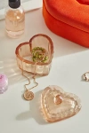 URBAN OUTFITTERS MINI LIDDED GLASS HEART TRINKET JAR IN PINK AT URBAN OUTFITTERS