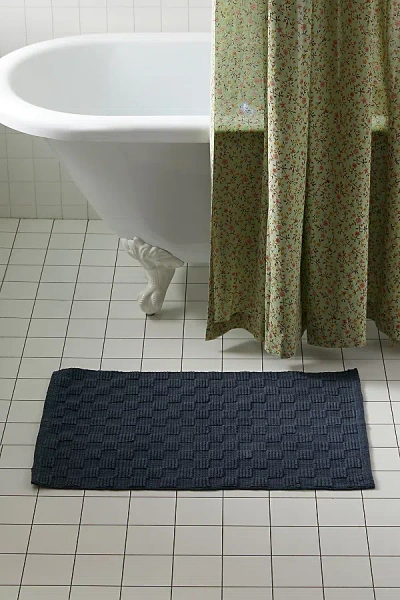 Urban Outfitters Mini Loops Check Bath Mat In Midnight At