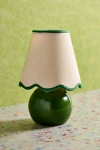 Urban Outfitters Mini Scallop Lamp Shade In Olive Trim At
