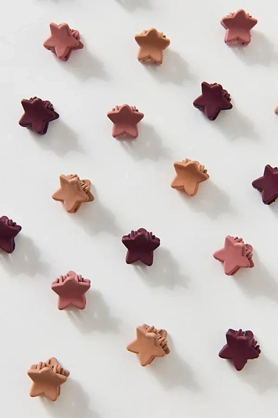 Urban Outfitters Mini Star Claw Clips Set In Wine, Women's At  In Multi