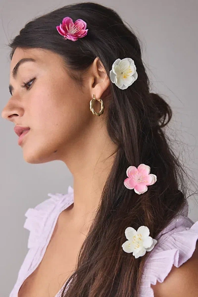 Urban Outfitters Mini Tropical Flowers Hair Clip Set In Assorted, Women's At