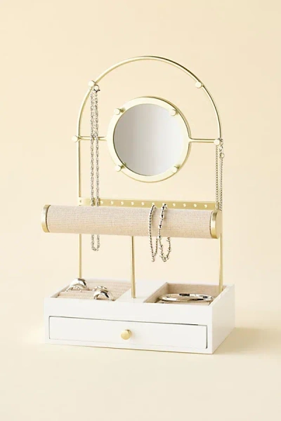 Urban Outfitters Mirrored Jewelry Organizer & Display Stand In White At