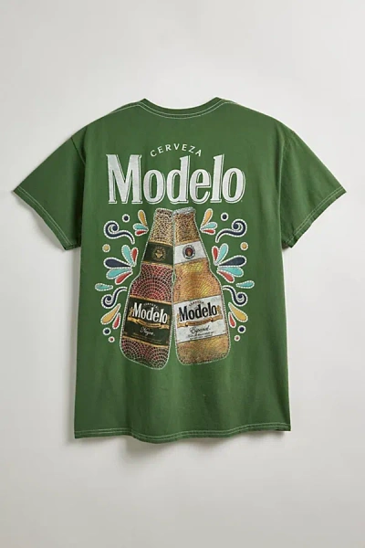 Urban Outfitters Modelo Cheers Tee In Sage, Men's At  In Green