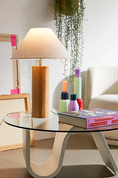 Urban Outfitters Modern Wood Table Lamp In Natural