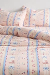 Urban Outfitters Molly Floral Stripe Patterned Duvet Set In Pink At