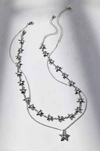 Urban Outfitters Molly Layering Necklace Set In Silver, Women's At