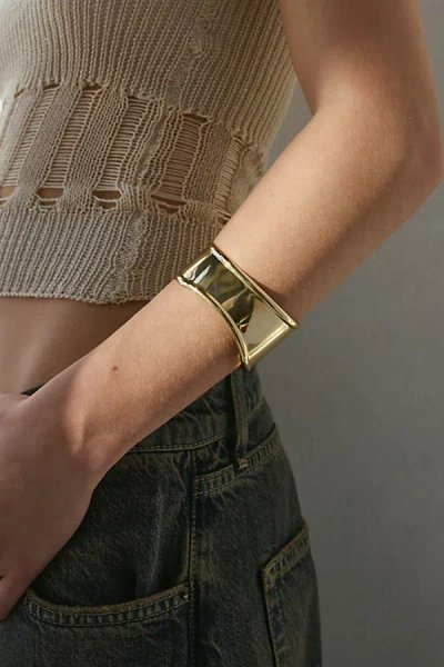 Urban Outfitters Molten Metal Cuff Bracelet In Gold, Women's At