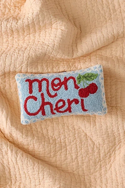 Urban Outfitters Mon Cheri Cherry Tufted Wool Throw Pillow In Mon Cheri At  In White