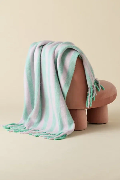 Urban Outfitters Monroe Faux Mohair Scarf Throw Blanket In Lavender At  In Green