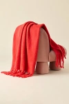 Urban Outfitters Monroe Faux Mohair Throw Blanket In Red At  In Red