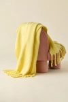 Urban Outfitters Monroe Faux Mohair Throw Blanket In Yellow At