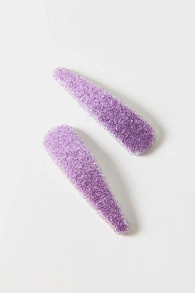 Urban Outfitters Moonlight Glitter Snap Clips Set In Mulberry, Women's At  In Purple