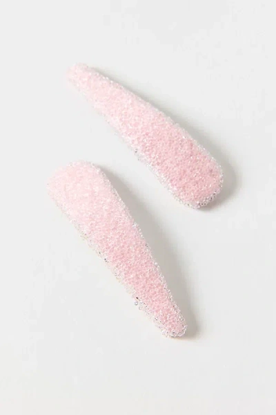 Urban Outfitters Moonlight Glitter Snap Clips Set In Pink, Women's At