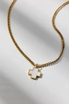 Urban Outfitters Mother Of Pearl & Stainless Steel Cross Pendant Necklace In Gold, Men's At