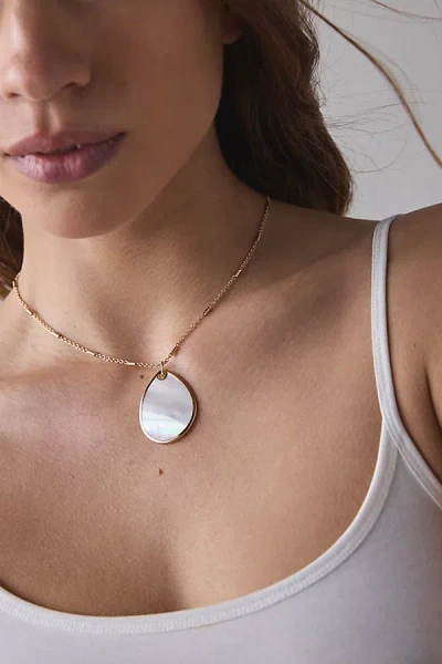 Urban Outfitters Moxie Pearl Pendant Necklace In Gold, Women's At