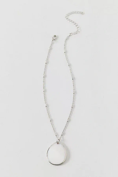Urban Outfitters Moxie Pearl Pendant Necklace In Silver, Women's At