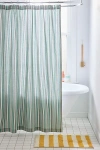 Urban Outfitters Multi-striped Patterned Shower Curtain In Green At