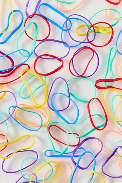 Urban Outfitters Multicolor Mini Elastics Hair Ties Set In Rainbow, Women's At