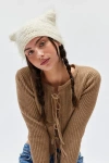 Urban Outfitters Mylo Fuzzy Beanie In Ivory, Women's At